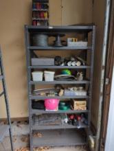 2 Metal Shelves with contents