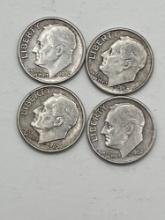 Dime, 4 Total 1962D