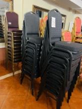 29PC STACKING DINING CHAIRS RED AND GREY
