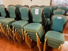 106 GREEN STACKING DINING CHAIRS