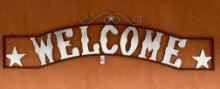 LARGE IRON AND METAL 10' WELCOME SIGN