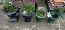 4PC OUTDOOR PLANTERS