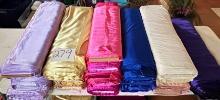 17PC BOLTS OF SATIN FABRIC