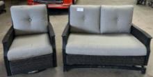 2PC AGIO PATIO CHAIR AND LOVESEAT