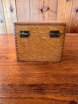 Small Oak File Box