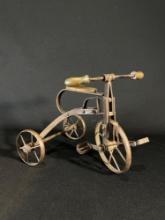 Antique 3-Wheeler Decorative Bicycle 9" tall to handle bars