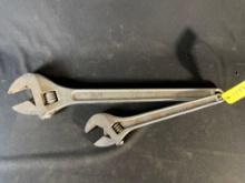 Ai 24" Heavy Duty Adjustable Crescent Wrench & Crescent Tool Co. 15" Adjustable Crescent