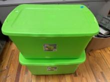 2 Sterilite Totes with Lids