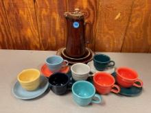 Fiesta Cups and Saucers plus More