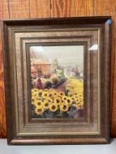 Large Framed Sunflowers Art Print