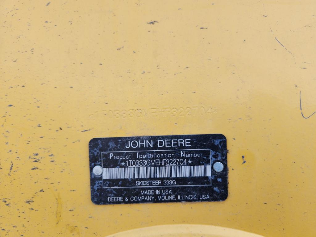 2018 Deere 333g Skid Steer