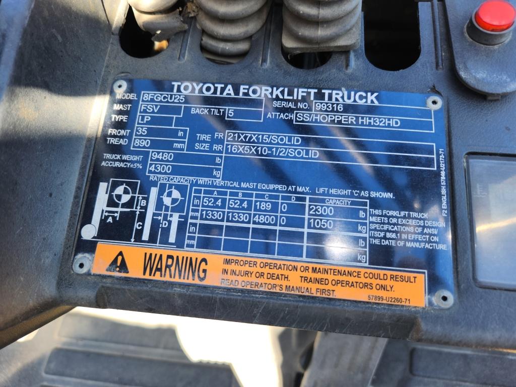 Toyota 8fgcu25 Forklift