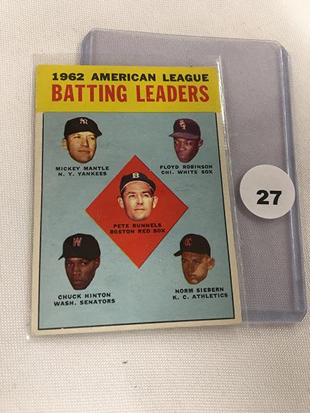 1963 Topps 1962 American League Batting Leaders