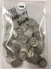 (100) Mercury Dimes