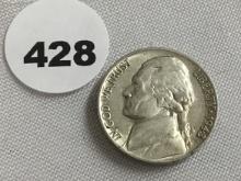 1943-P Silver Jefferson Nickel AU