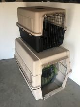 (3) Pet Carriers (LARGE ONE IS DAMAGED)