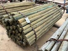 Bundle Of Apx. (100) 3"X7' Treated Post