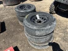 (6) 6 Lug Trailer Tires & Rims