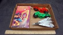 Popeye The Sailor Vhs Tape, Plastic Motorcycles & Jet Plane
