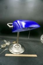Blue Shade Desk Lamp