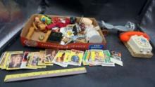 Assorted Training Cards, Western Toy Figure, Bible Bank, Toy Animals, Fisher-Price Phone