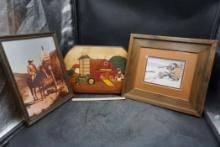3 Framed Pictures - '77, "The Flood Farm" & Bob Marshall Wilderness (No Glass)