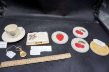 4 Pc. Magnet Or Coaster, Arlington, S.D. Souvenirs, Pray Keychain