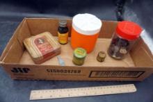 First Aid Kit Tin, Buttons, Mini Beverage Jug, Gasket Sealer & Campbell Cotter Pins