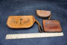 3 - Leather Wallet & Coin Purses