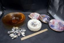 Precious Moments Plates, Collector'S Spoons & Forks, Bowl & Trinket Dish