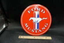 Ford Mustang - Round Metal Sign