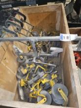 Assorted line pulleys with crate