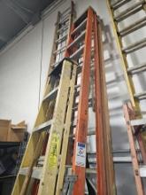 "A" Framed fiber glass ladder, One extension ladder