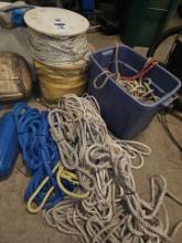 Assorted marine rope
