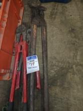 Assorted tools with 36" wire cutter and bolt cutters