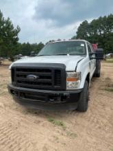 2008 Ford F350 4x4 6.0L Crew Cab Dully Flat bed with compressor , side boxes fuel issue will crank V