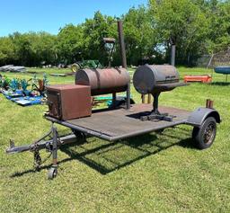 BBQ Pit on Trailer - Homemade