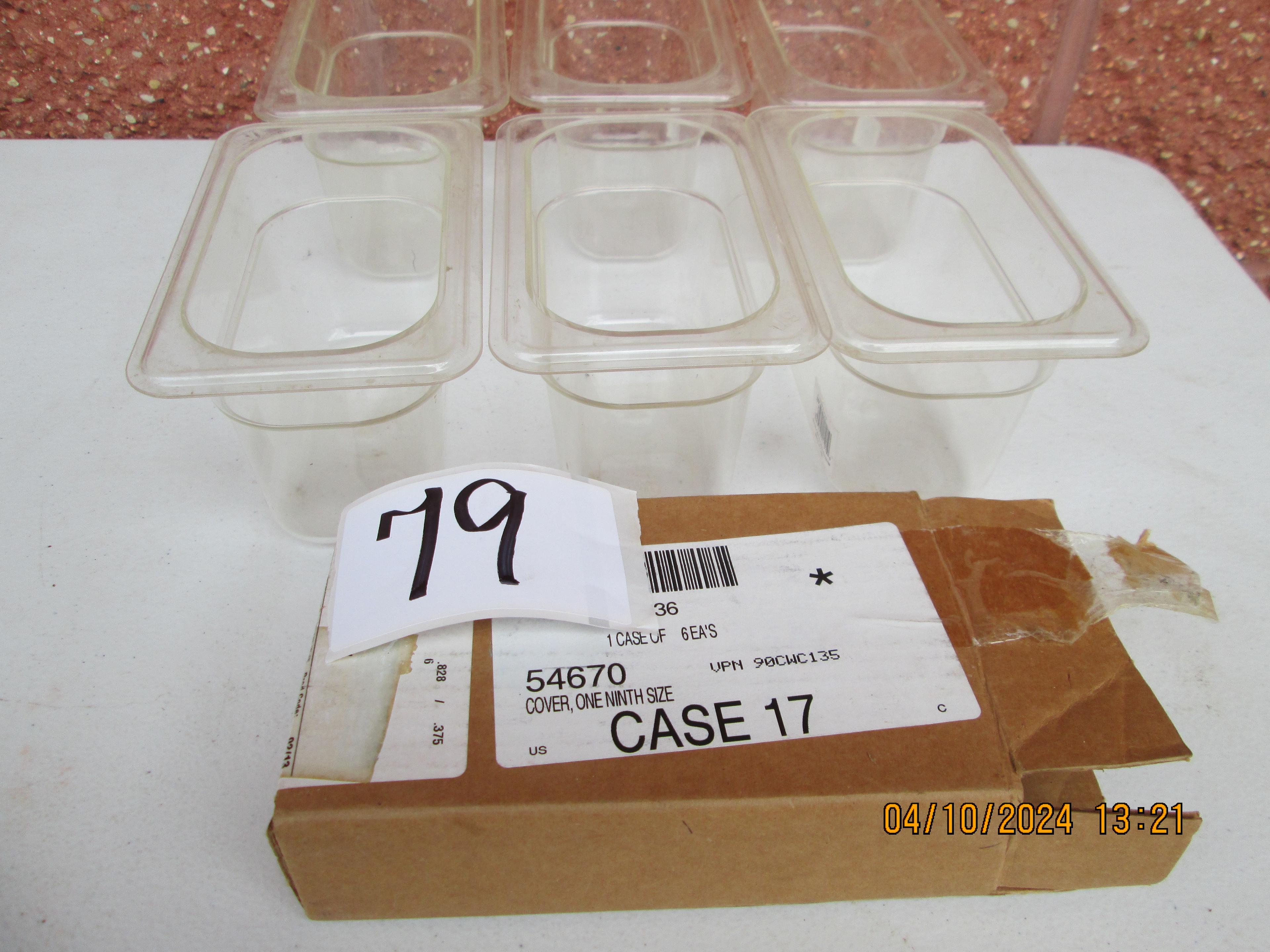 Cambro Camwear 1/9th Size 4" Deep with 6 Lids