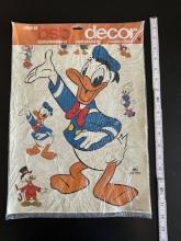 Original Vintage BSB Decor Car Stickers Featuring Donald Duck LARGE Still In Original Packaging 1970