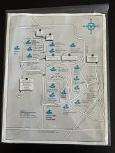 1990 Cast Member Map of Disney World Orlando and Vicinity Magic Kingdom, Epcot, DIsney Resorts