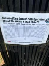 Unused Galvanized Steel Garden/ Public Space Fence