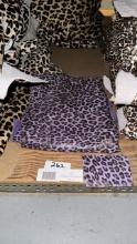 Purple Smooth Leopard No Hair Leather