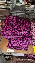 Hot pink, black leopard leather