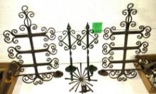 VINTAGE IRON CANDLE HOLDERS - PICK UP ONLY