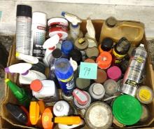 LARGE LOT OF MISC. PAINT, CLEANING SUPPLIES, ETC. "AS IS" - PICK UP ONLY