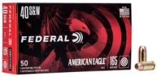 Federal AE40R3 American Eagle Handgun 40 SW 165 gr Full Metal Jacket FMJ 50 Per Box