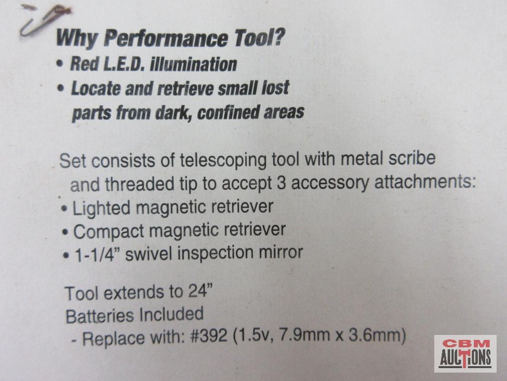 PT Performance Tool W80705 4 in 1 Lighted Magnetic Retriever... Grip 28042 12pc 9" Ball Elastic Stra