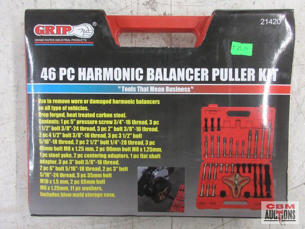Grip 21420 46pc Harmonic Balancer Puller Kit...