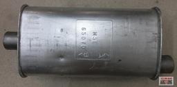 Silver Knight 65070 Stock Muffler 2" Center Inlet / 2" Offset Outlet 19" Body Exhaust