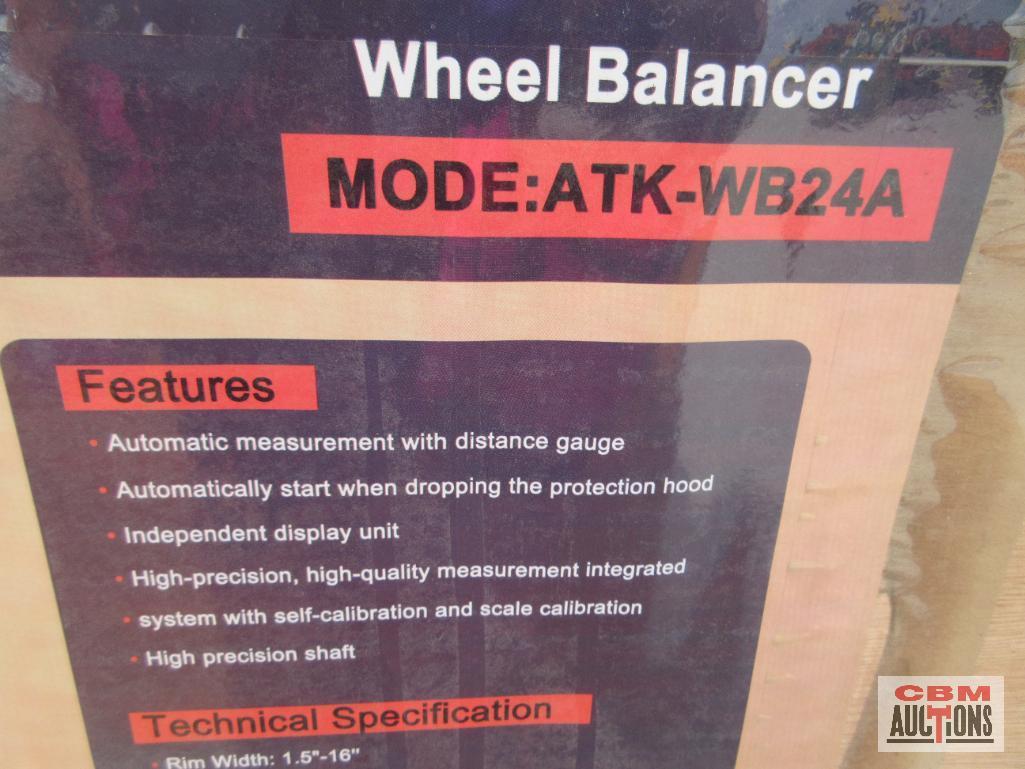 AGROTK ATK-WB24A Wheel Balancer, Rim Widths 1.5"-16" Rim Diameter 10"-24", Max Wheel Diameter 39"